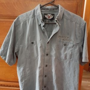 Genuine Harley Davidson Brand Grey Button Down